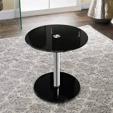 Glass Round Black Table Size 16 Inch