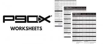 p90x workout worksheets archives