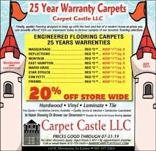 warranty carpets carpet castle llc