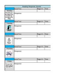 Daily Reading Response Journal Template By Kim Pryor Tpt