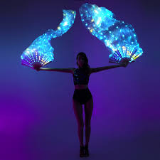 led fan veils with 145 leds for