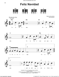 Feliciano Feliz Navidad Sheet Music For Piano Solo V2 In