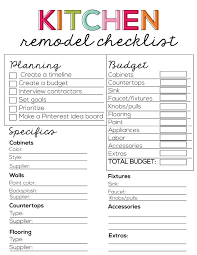 Kitchen Remodel Checklist Kitchen