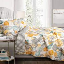 Homeboutique Layla Quilt Yellow Gray 3
