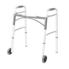 foldable walking frame with movable