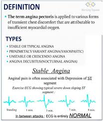 • stable angina occurs because the blood going to the heart muscle is not enough to cover for the extra workload in exercise. Angina Pectoris Somali Health And Nutrition Center Facebook