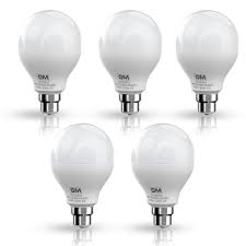 Buy Gm Evo Base B22 7 Watt Led Bulb Cool Day Light Pack Of