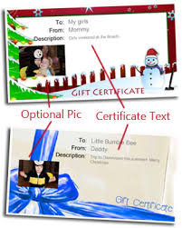 Free Christmas Gift Certificate Cards Customize And Print