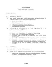 Section 09260 Gypsum Board Assemblies