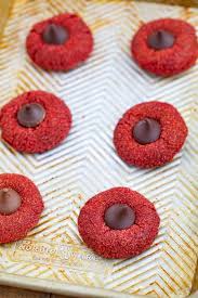I remember my grandmother making these cookies every christmas, but i think i remember her placing a hershey kiss on the top of the cookies during the last few minutes of baking. Red Velvet Kiss Cookies Perfect For Holidays Dinner Then Dessert