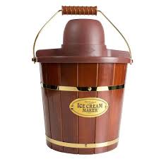 nostalgia 4 qt brown dark wood bucket