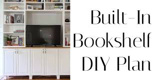 built in diy bookshelf plans design