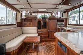 This is a picture of a 34' nordic tug interior. The New Nordic Tug 40 Shares Many Of The Same Qualities Of The Nt44 Luke Brown Yachts