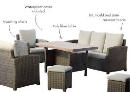 winchester mink rattan outdoor dining