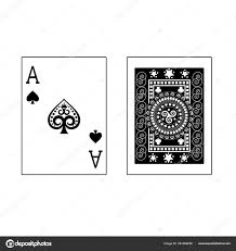 ace spades playing cards set playing