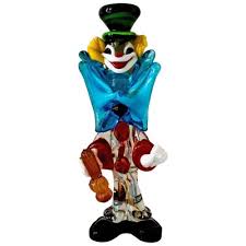 Italian Murano Glass Clown 1950s For