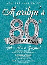 80th Birthday Invitations Ideas Free Printable Birthday