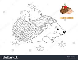 You can easily print or download them at your convenience. Hedgehog Coloring Book Page For Preschool Children With Colorful Hedgehog Apple Mushroom And Outlines To Color Coloring Books Hedgehog Colors Animal Drawings