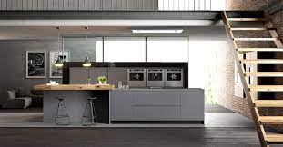 Low Ceiling Kitchen Charcoal And Light