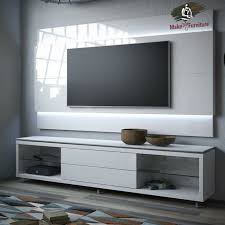 Wood Wall Mounted Tv Unit For