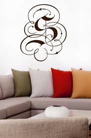Fancy Monogram Letter Wall Decals Wall