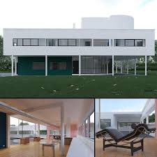 villa savoye 3d model by visuarch