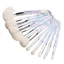 makeup brushes crystal handle 10pcs