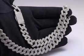 white gold thick diamond cuban chain