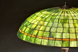 green lamp shade stained glass lamp