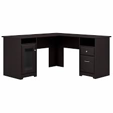 Product titleameriwood parsons desk with drawer, espresso finish. Cabot L Shaped Computer Desk With Storage In Espresso Oak Engineered Wood Wc31830 03k
