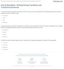 quiz worksheet writing strong
