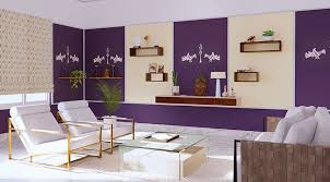 Purple And Cream Modern Living Space