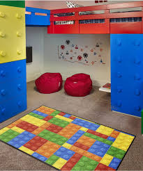 lego print area rug custom colorful