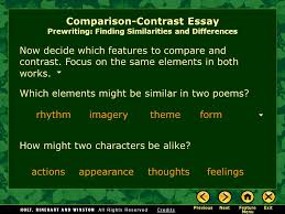    Poems to Compare and Contrast Like an Expert   Essay Writing 