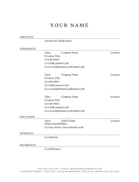 Blank Resume Templates To Print Free Printable Resume