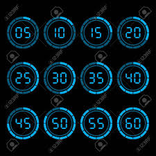 Digital Countdown Timer With Five Minutes Interval
