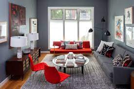 16 gorgeous grey living rooms with red