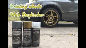 how to paint wheels using dupli color
