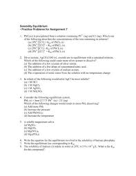 Solubility Practice Problems