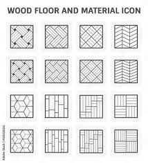 wood material vector icon set design