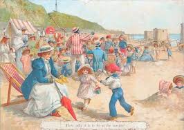How has life changed from Victorian seaside holidays to modern day? Why not  show this picture to your class and find out what th… | Seaside art, Art,  Victorian toys