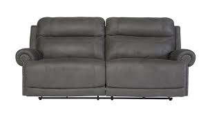 Austere Gray Reclining Sofa Discount