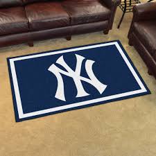 new york yankees area rug 4 x 6 nylon