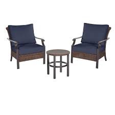 brown steel outdoor patio chair set
