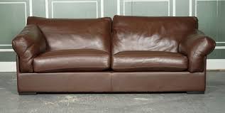 java brown leather 3 seater sofa from