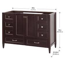 How doers get more done. Home Decorators Collection Claxby 48 In W X 34 In H X 22 In D Bath Vanity Cabinet Only In Chocolate Srsd4821 Ch The Home Depot