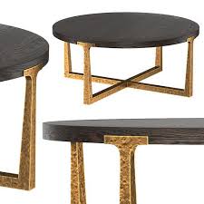 T Brace Round Coffee Table 3d Model