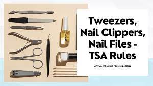 can you take tweezers nail clippers
