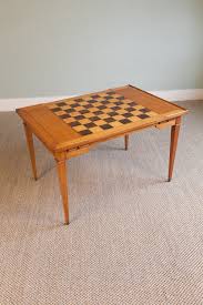 Coffee Table With Inlaid Chessboard Top