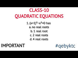 Ch Quadratic Equations Class10